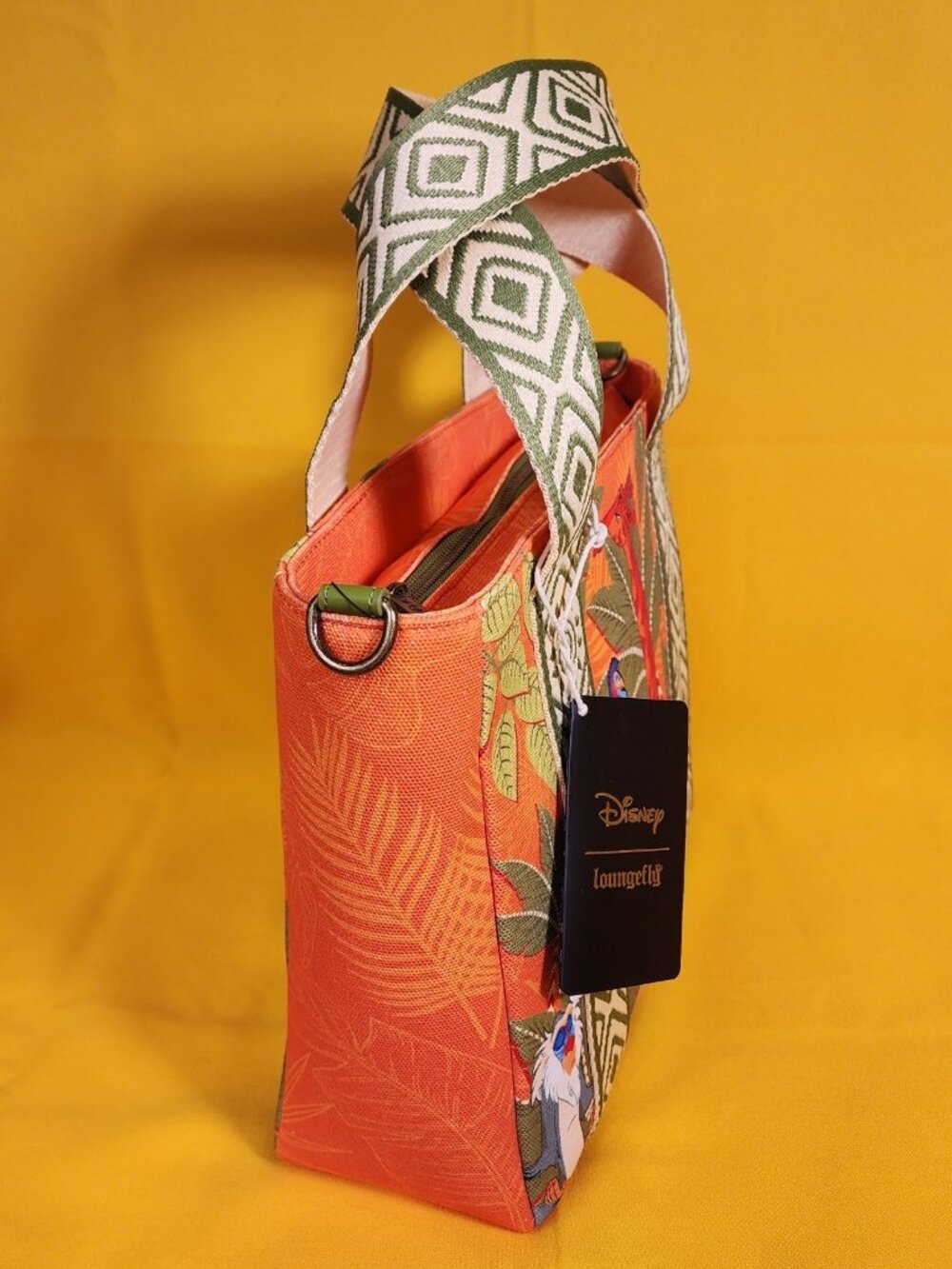 Loungefly Disney The Lion King Animals Printed Canvas Crossbody Tote Handbag NEW - Picture 3 of 11